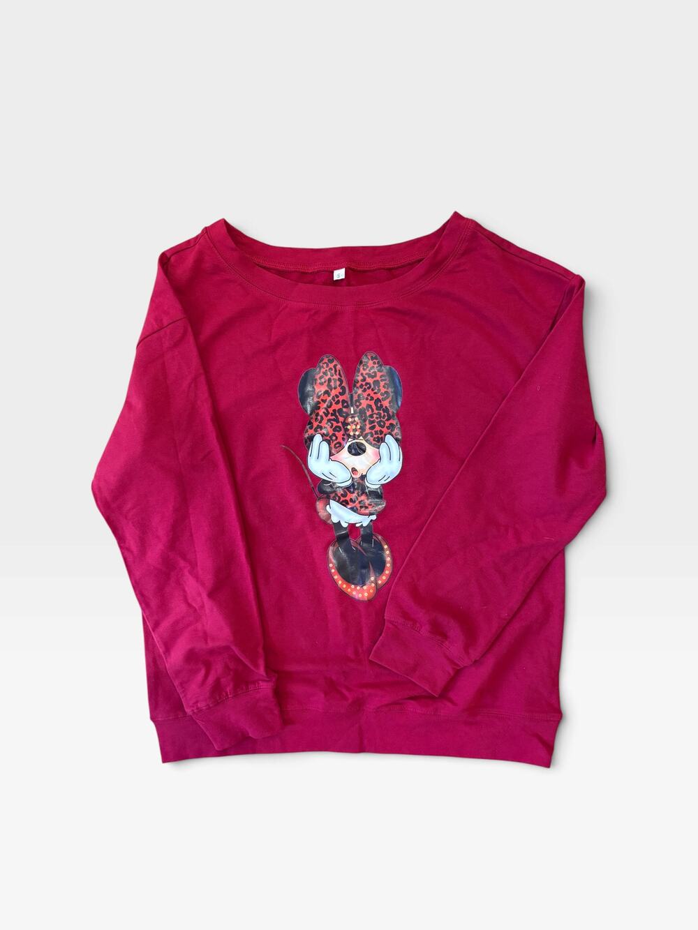 Burgundy Minnie Mouse Sweatshirt